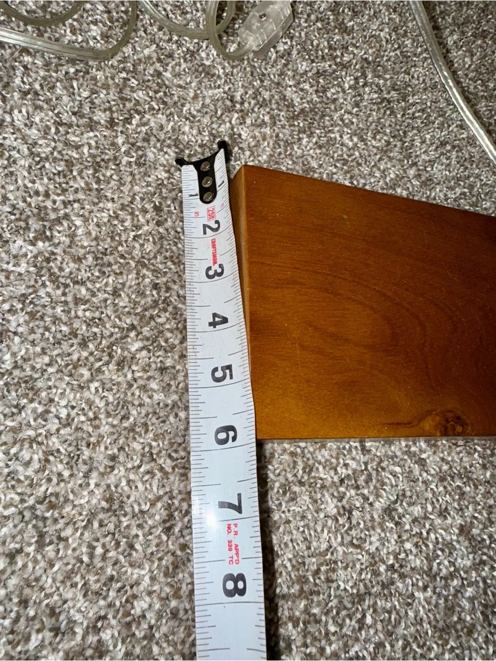 Modern wood hanging bulb table lamp